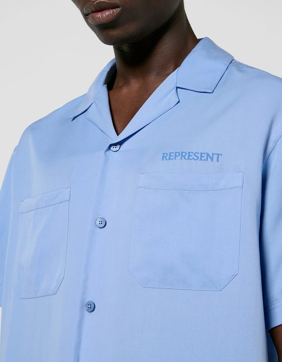 Collar Short Sleeved Bowling Shirt