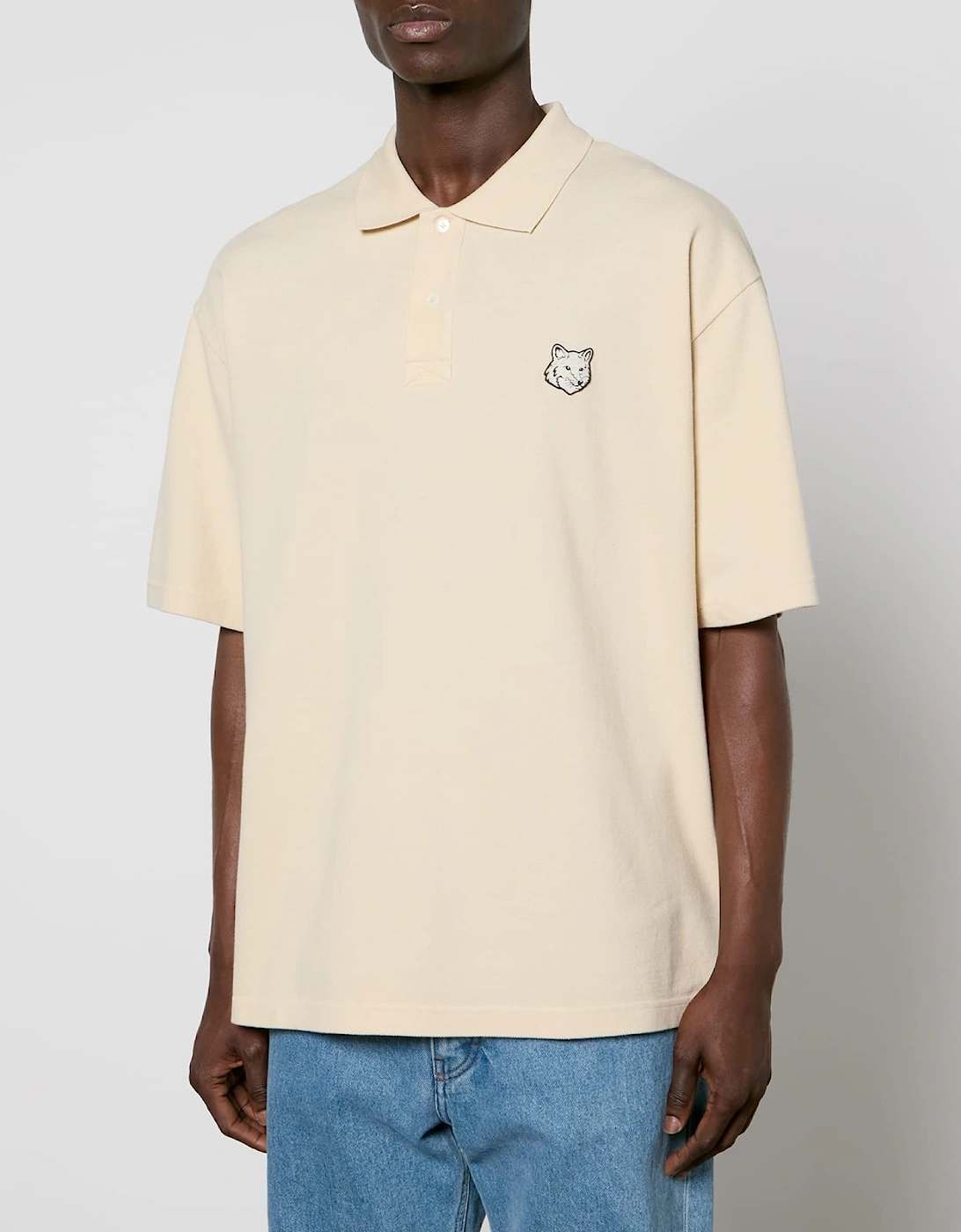 Bold Fox Head Patch Oversize Polo Shirt, 4 of 3