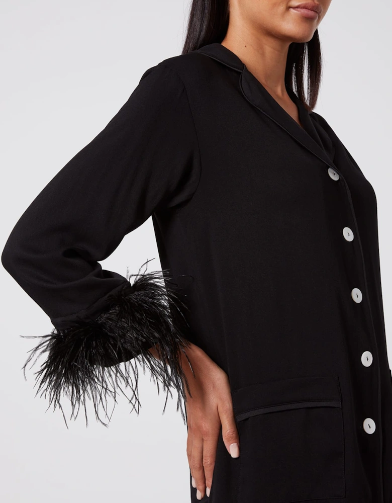 Party Pajama Set With Double Feathers