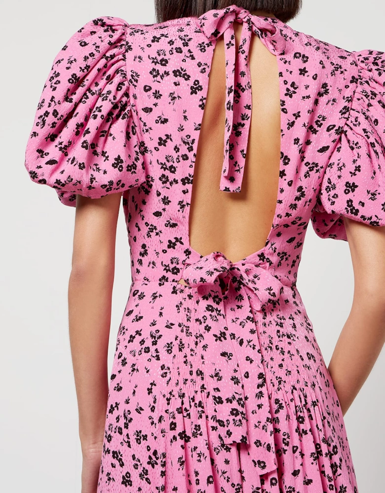 Fine Jacquard Puffy Dress
