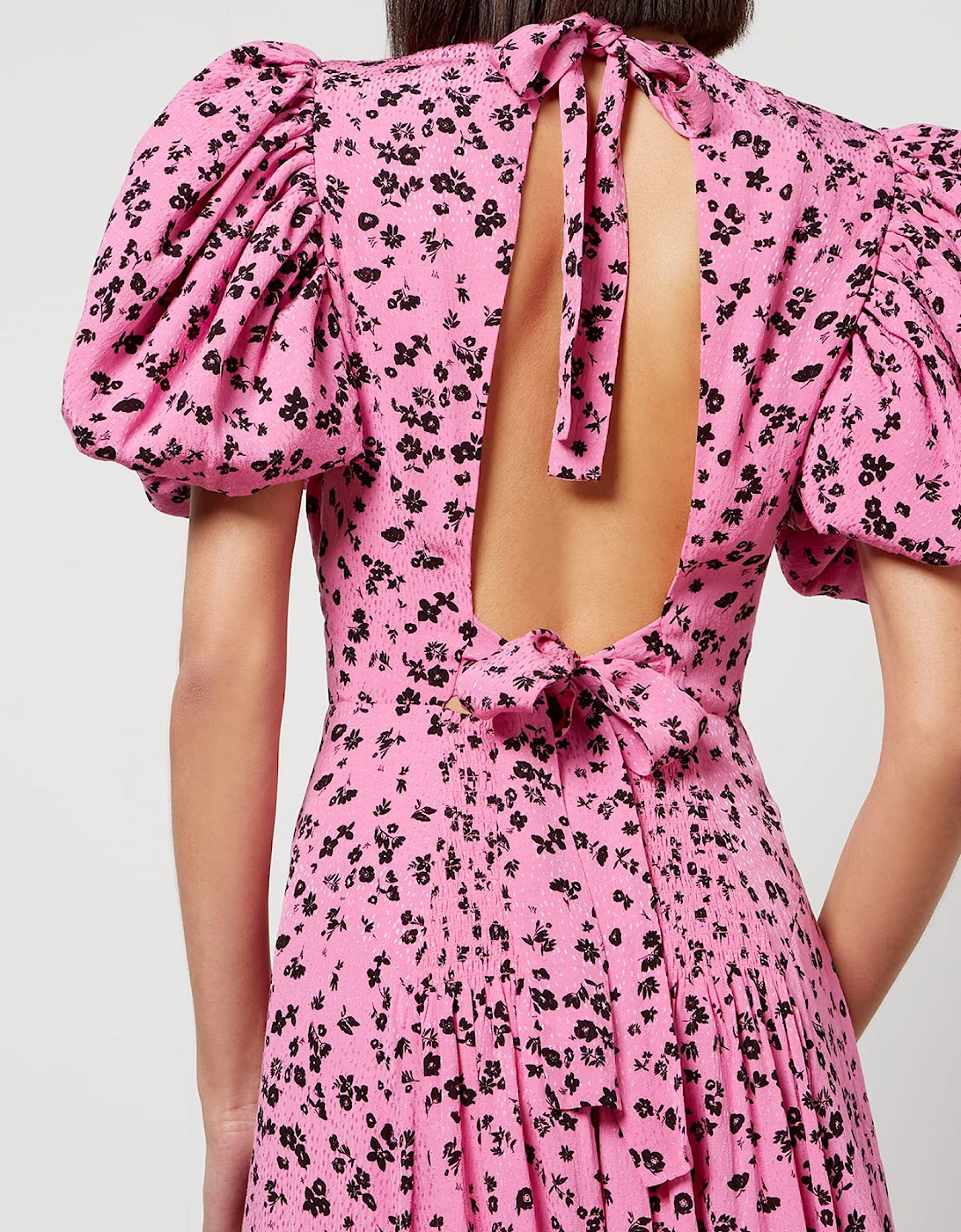 Fine Jacquard Puffy Dress