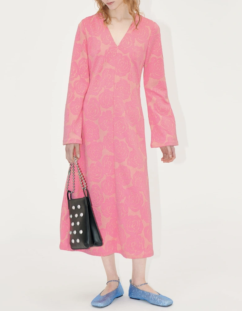 Long Sleeve V Neck Dress