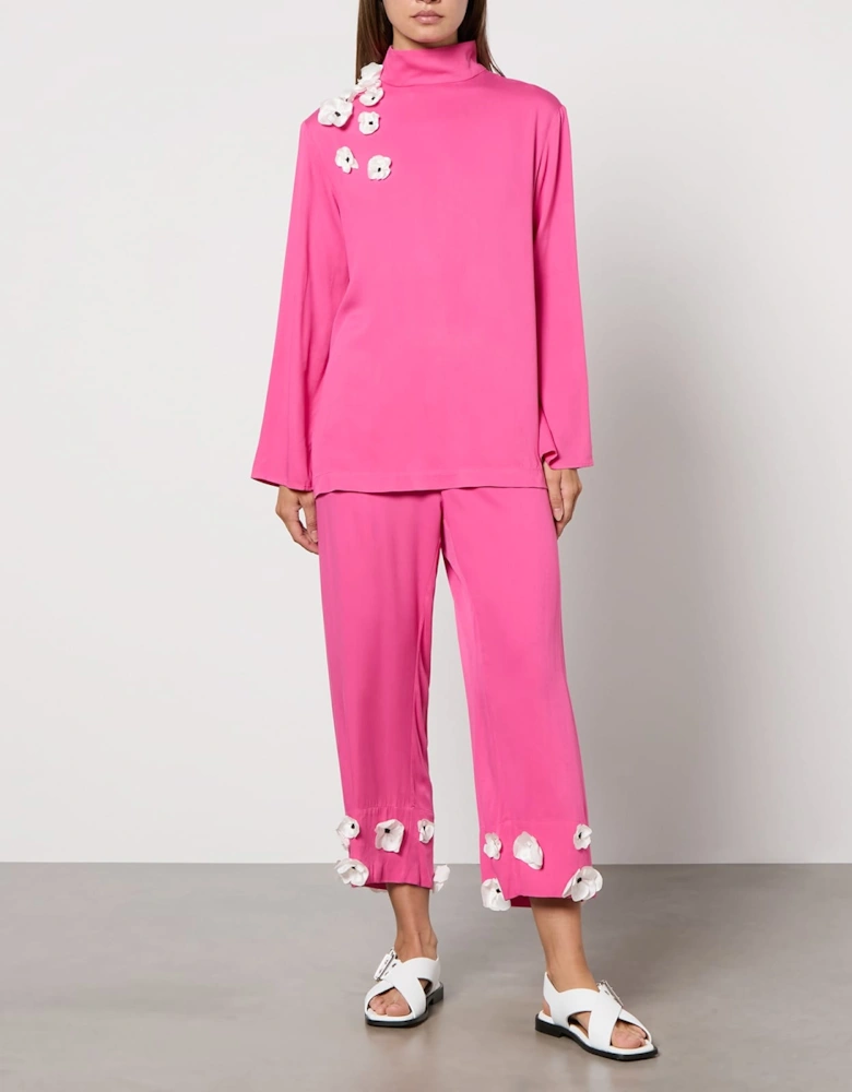 The Bloom Tie Pajama Set With Pants