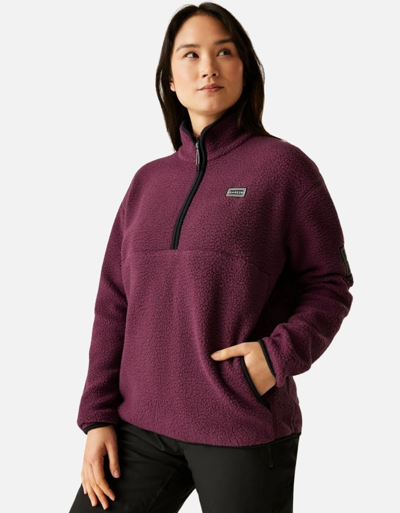 Womens Slid Out Half Zip Borg Fleece