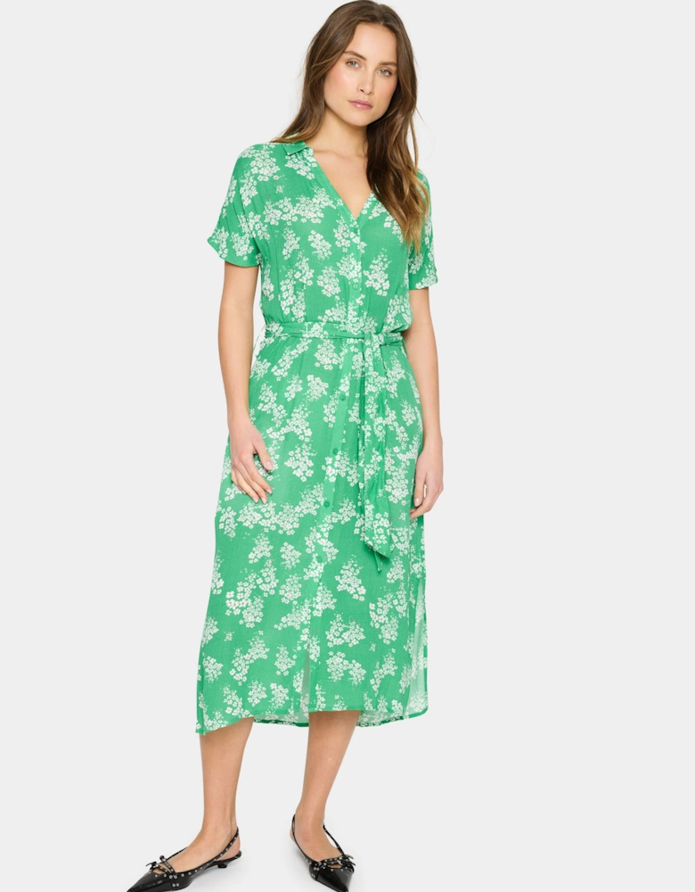 VegaSZ V-Neck Short Sleeve Midi Dress