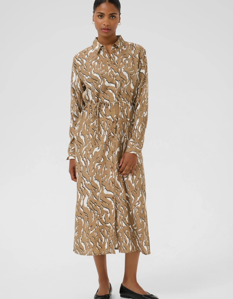KAmille Long Sleeve Midi Shirt Dress