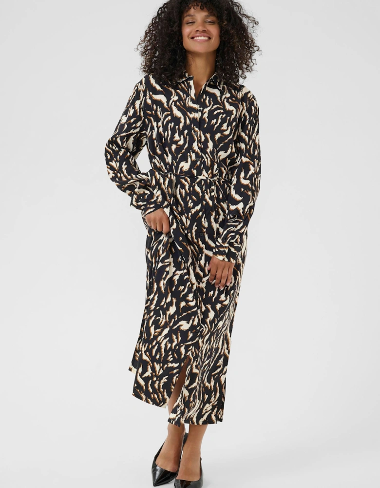 KAmille Long Sleeve Midi Shirt Dress