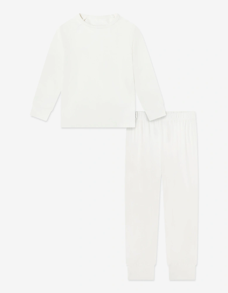 Kids Bamboo Base Layers Thermal Set in White