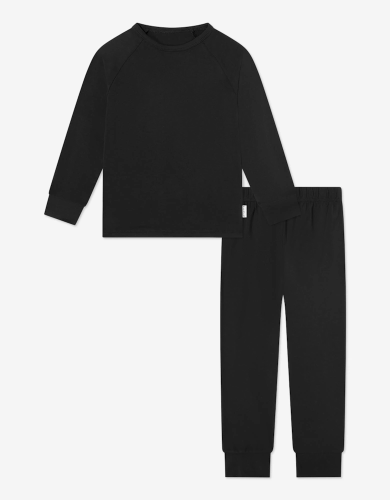 Kids Bamboo Base Layers Thermal Set in Black