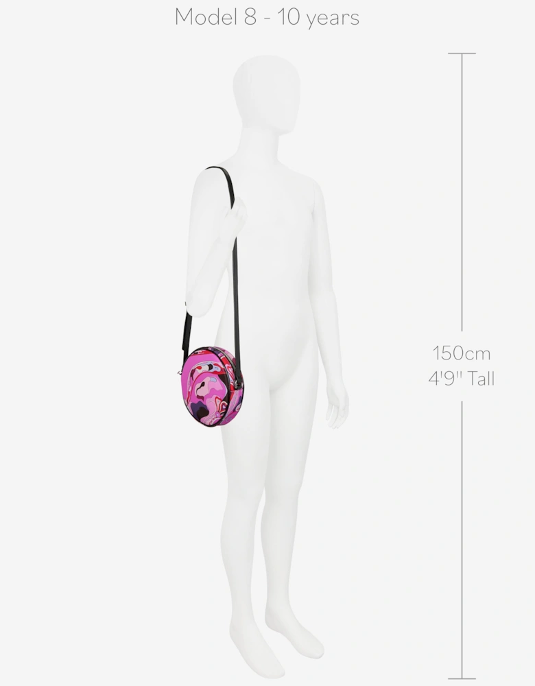 Girls Orchidee Round Crossbody Bag in Pink