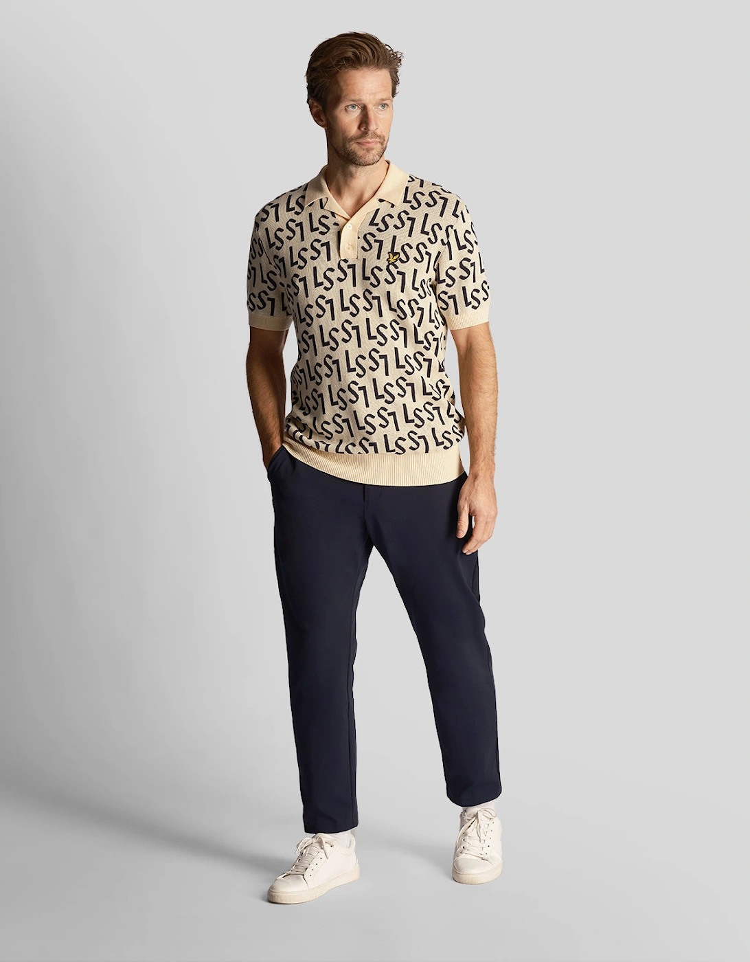 Golf Monogram Knitted Polo Shirt