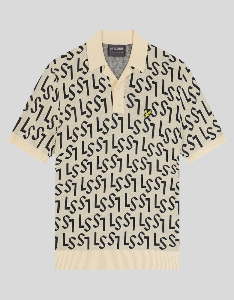 Golf Monogram Knitted Polo Shirt