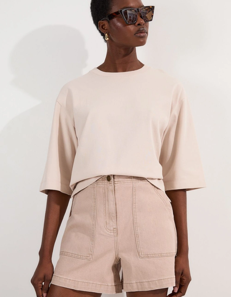 Coloured Denim Tailored Short