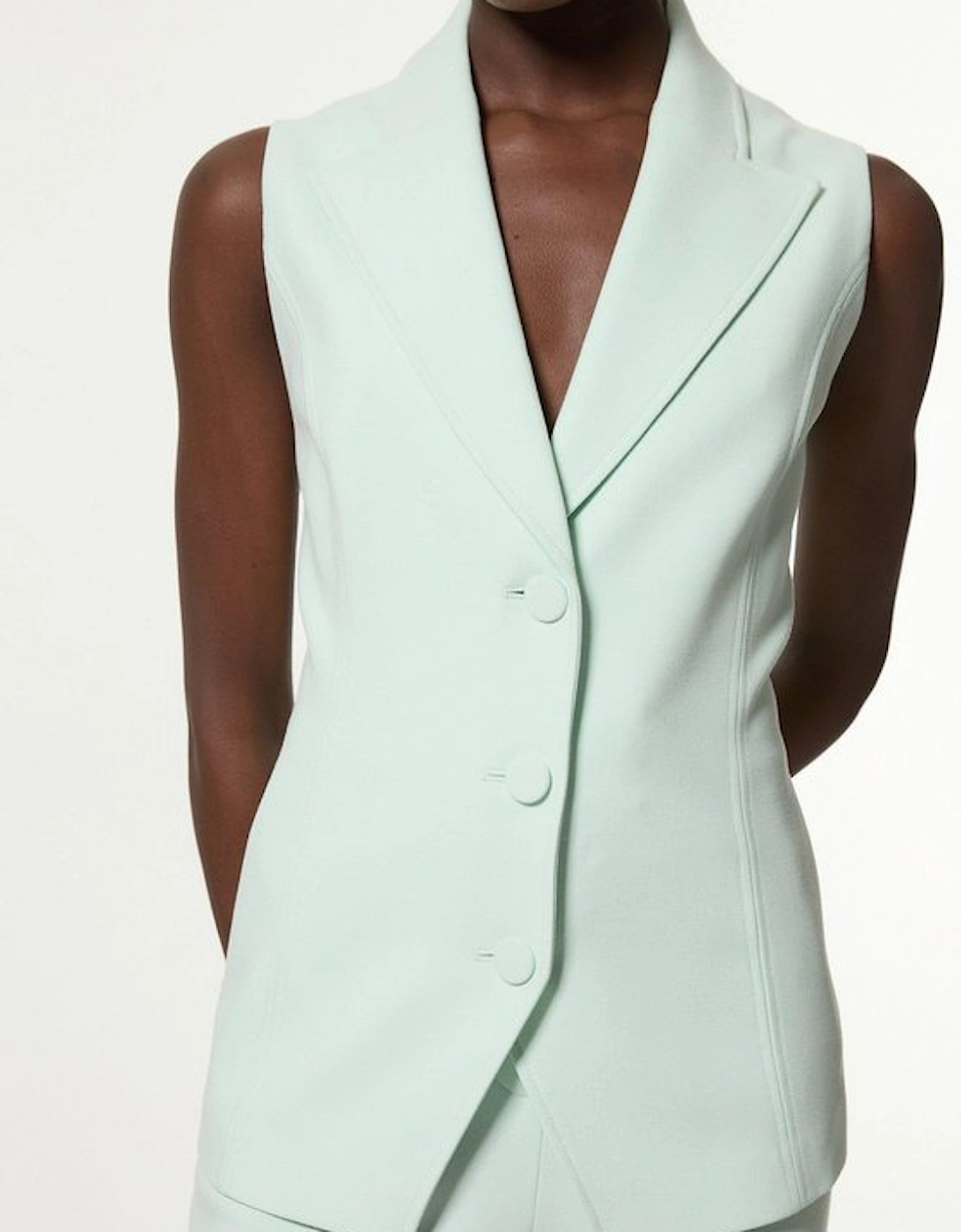 Compact Stretch Essential Tailored Waistcoat Jacket, 2 of 1