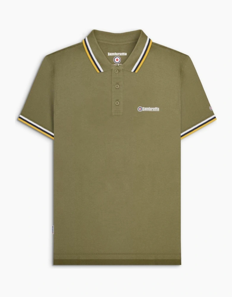 Lambretta Mens Triple Tipped Polo Shirt
