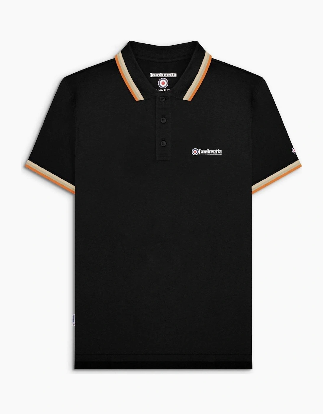 Lambretta Mens Triple Tipped Polo Shirt, 2 of 1