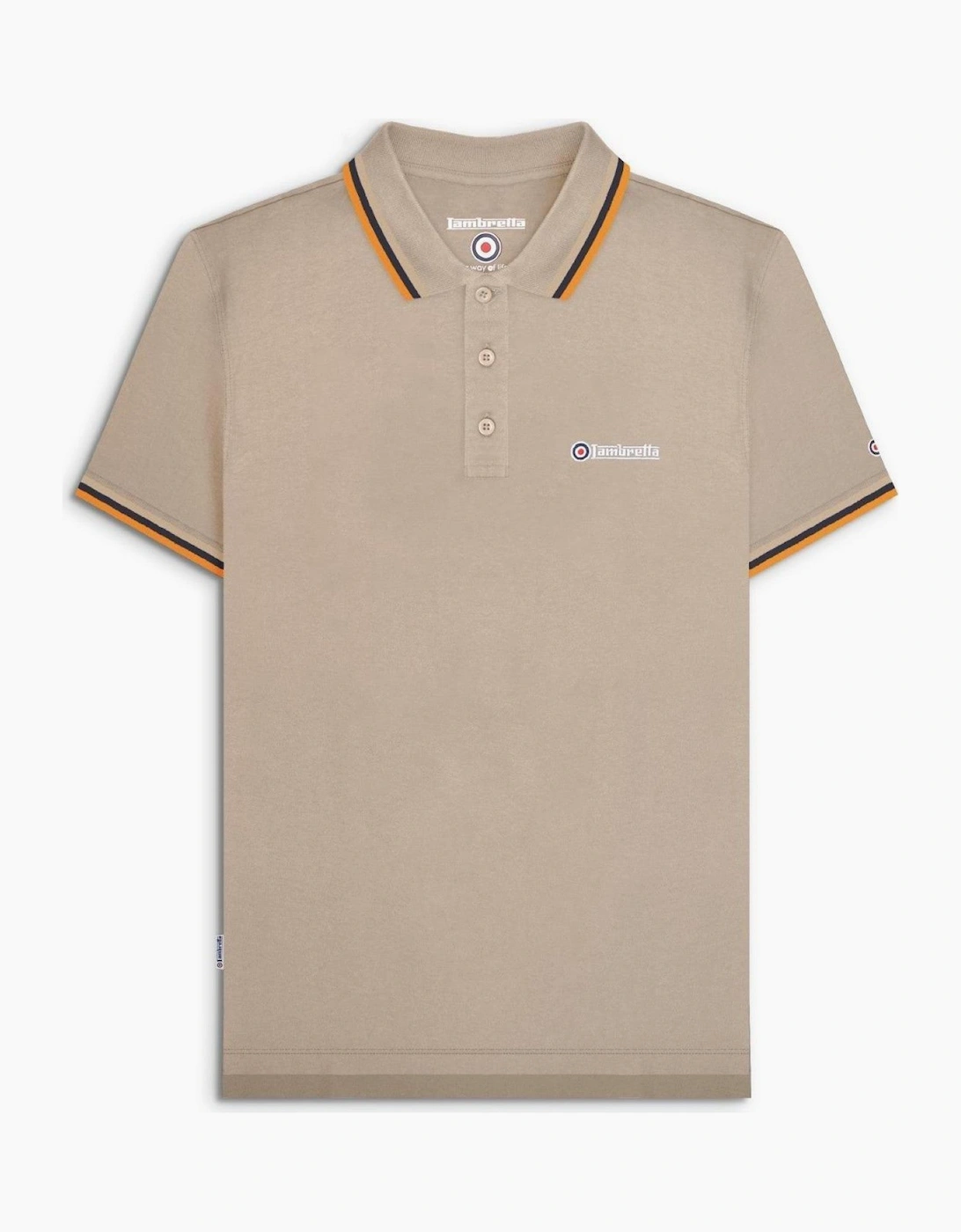 Lambretta Mens Triple Tipped Polo Shirt, 2 of 1