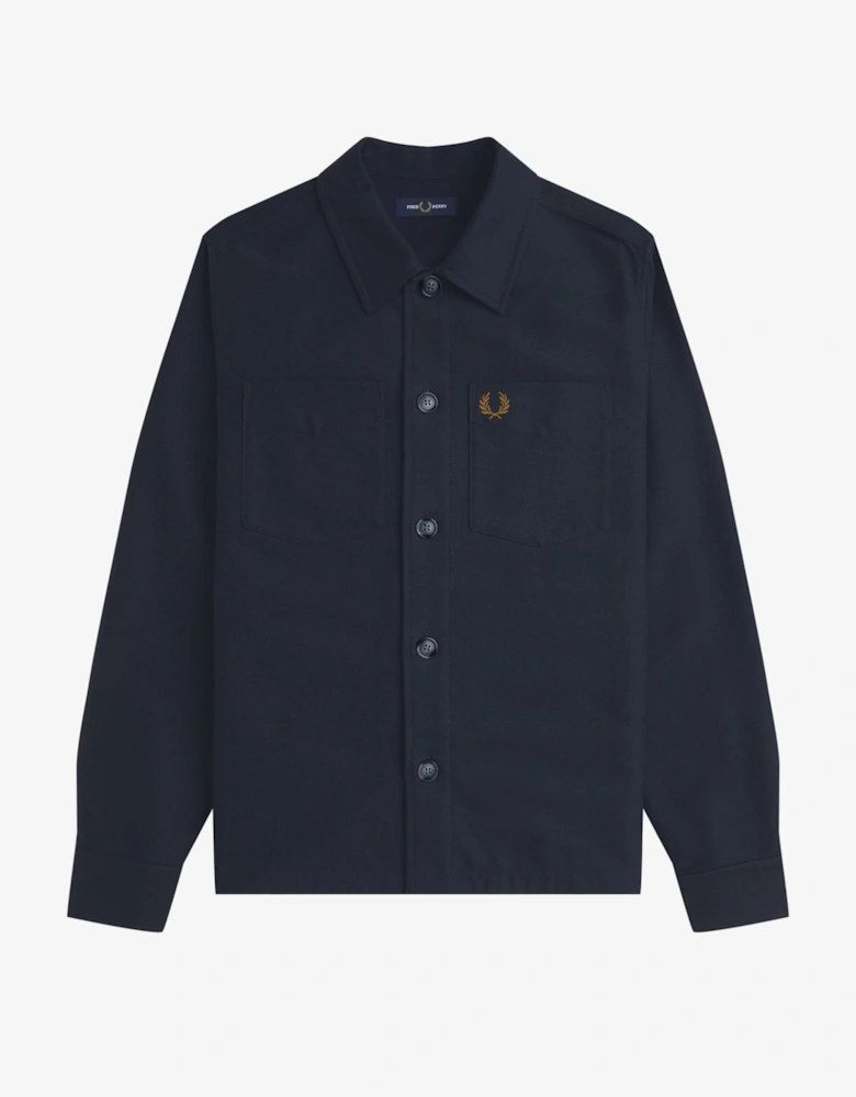 M1723 Brushed Twill Overshirt - Navy