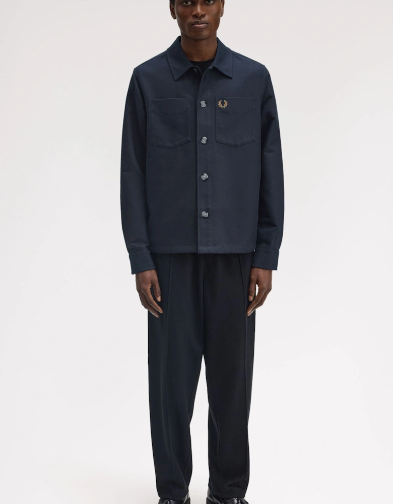 M1723 Brushed Twill Overshirt - Navy