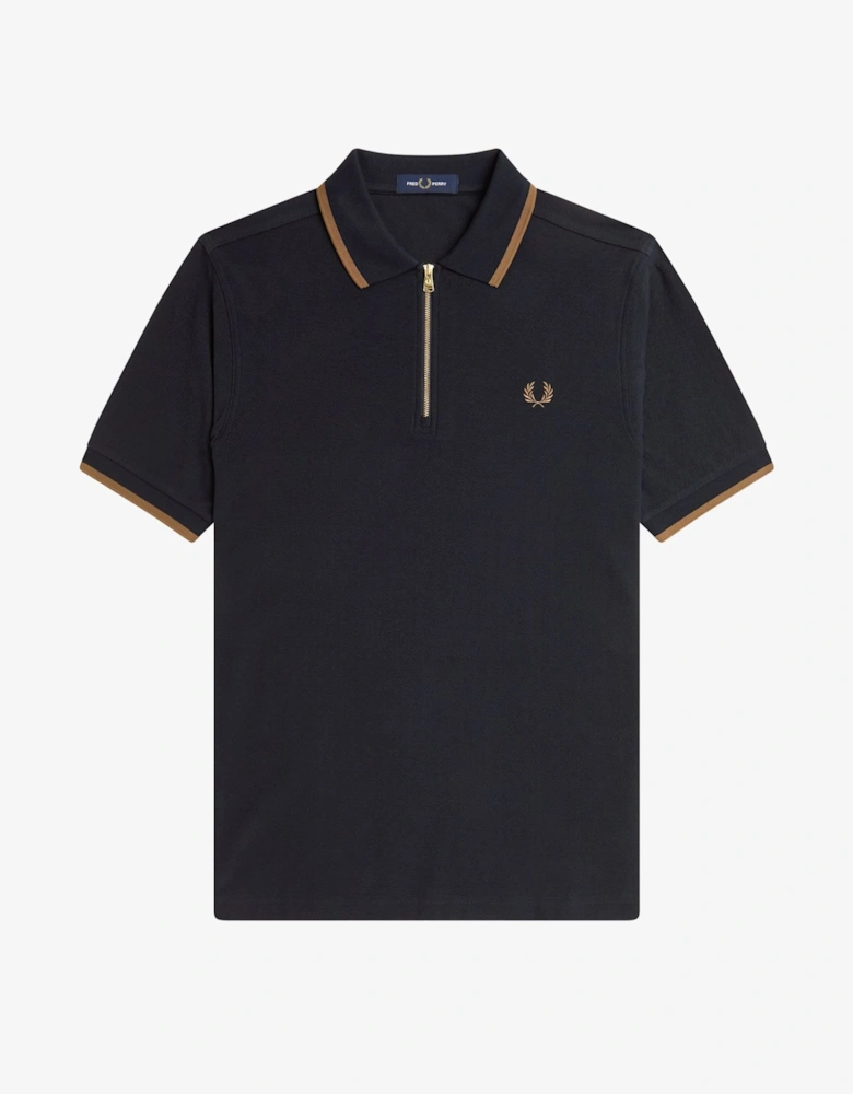 M1672 Crepe Pique Polo Shirt - Black