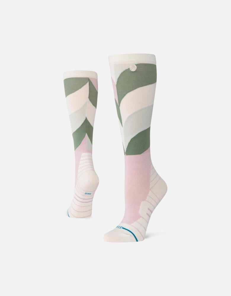Womens Geo Petals Ultra Light Ski Socks