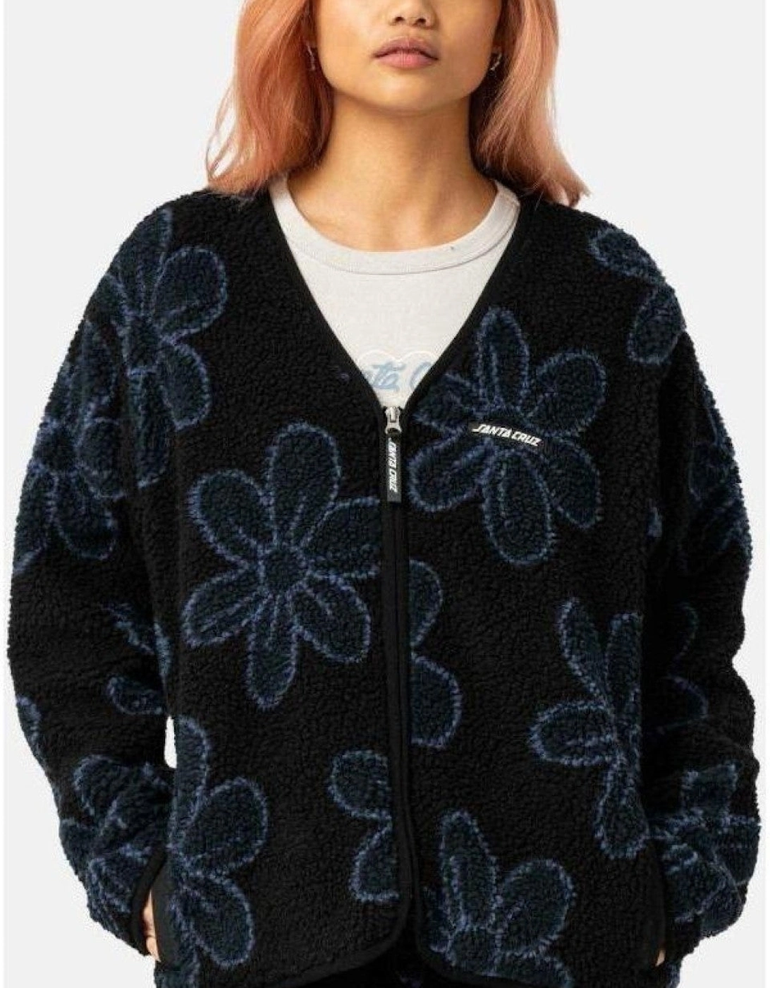 Santa Cruz Women's Santa Cruz Womens Homebody Full Zip Fleece - Black Daisy