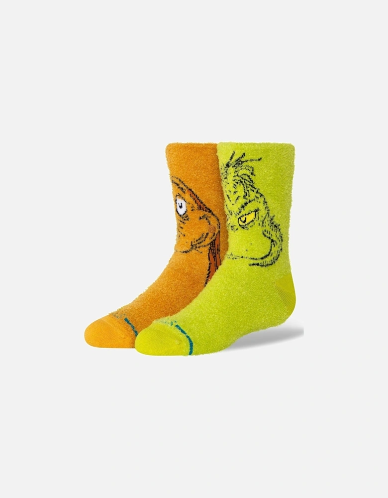 Kids Grinch & Max Christmas Odd Crew Socks