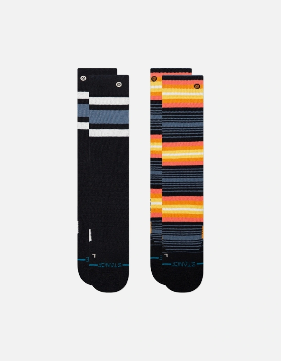 Kids Boyd Mid Poly 2 Pack Ski Socks, 2 of 1