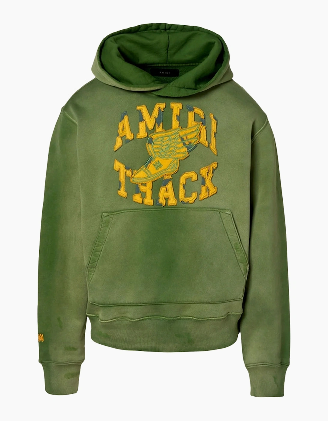 Amiri Men's Tan Track Hoodie Green  34 Xs