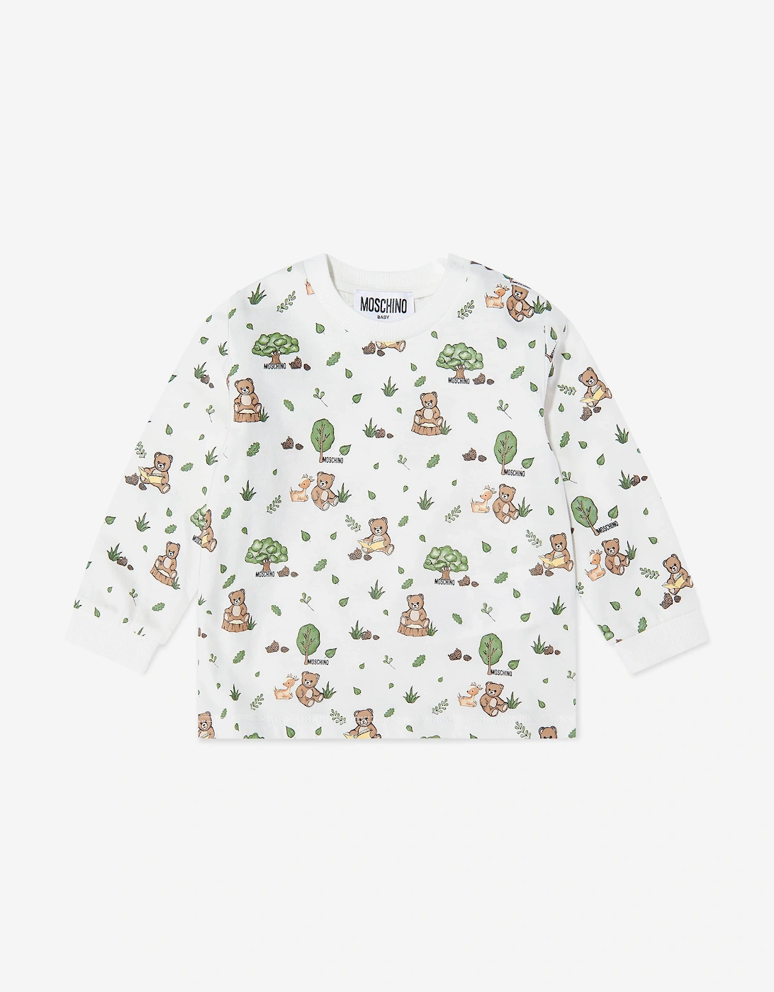 Baby Forest Teddy Bear Trouser Set in Ivory