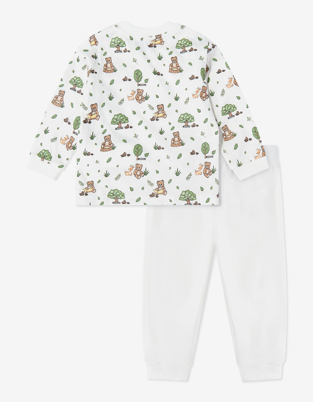 Baby Forest Teddy Bear Trouser Set in Ivory