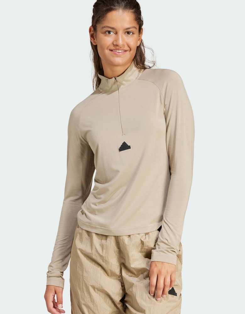 Women's Fitness Top Beige