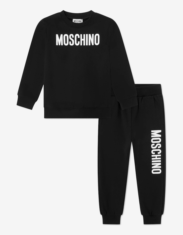Kids Logo Tracksuit in Black