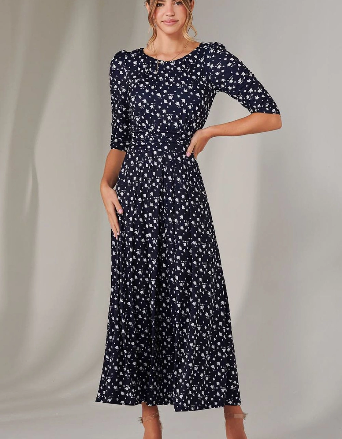 Enya 3/4 Sleeve Jersey Midaxi Dress, 2 of 1