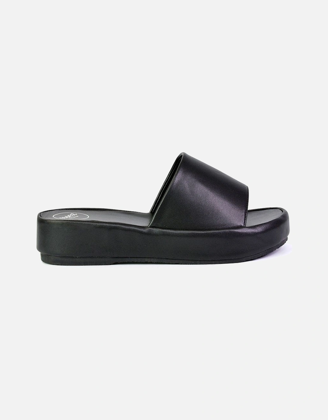 'Co Co' Slip on Low Wedge Platform Flat Sandal Slides, 2 of 1