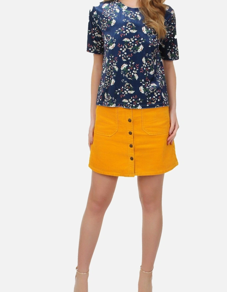 Statement Velvet Print Top