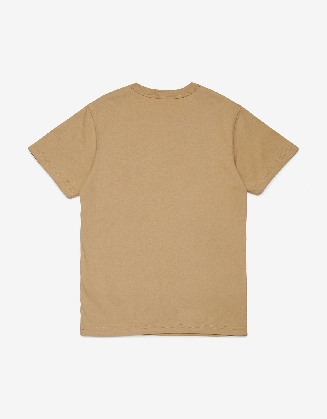 Boys Logo Print T-Shirt in Beige