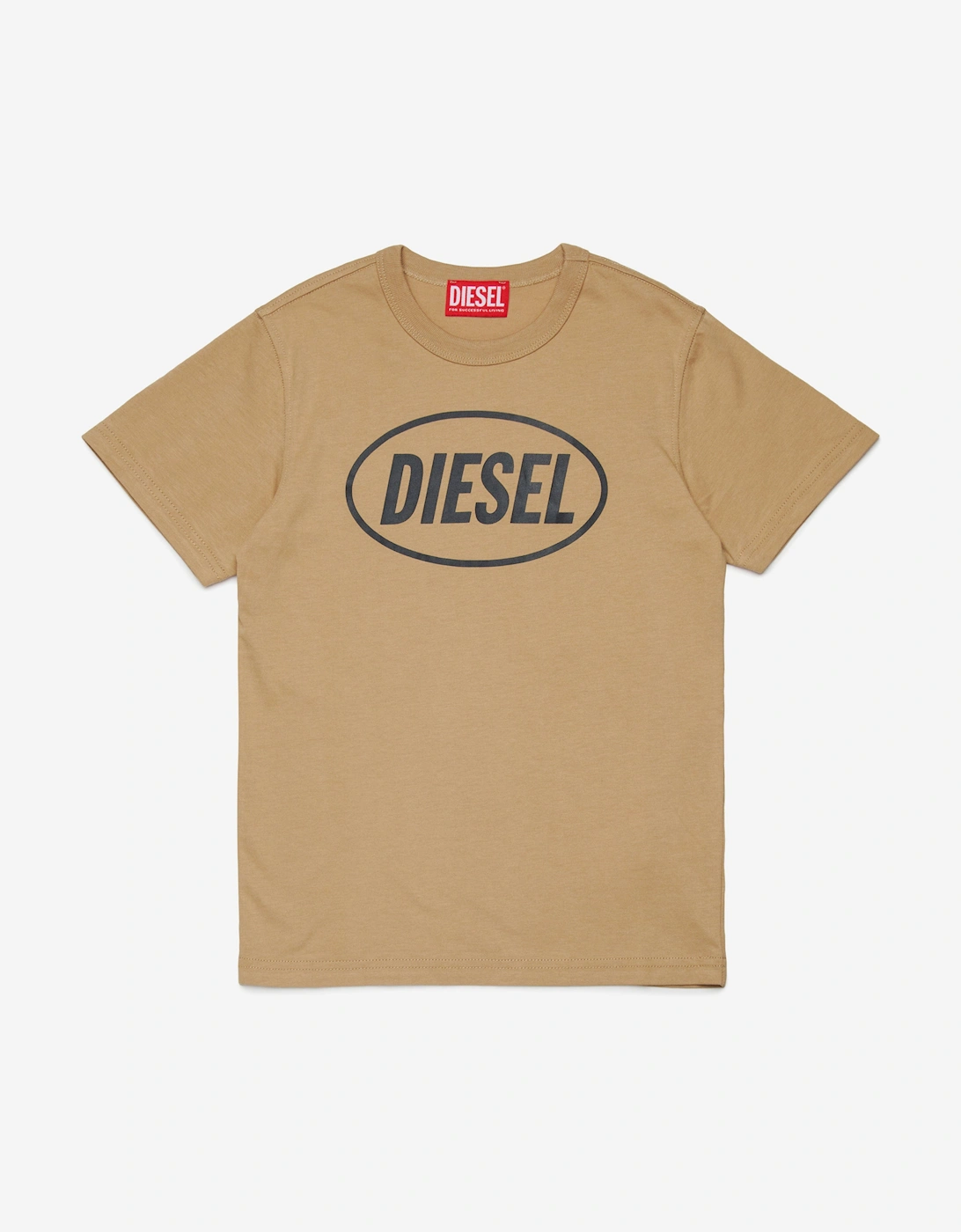 Boys Logo Print T-Shirt in Beige, 5 of 4