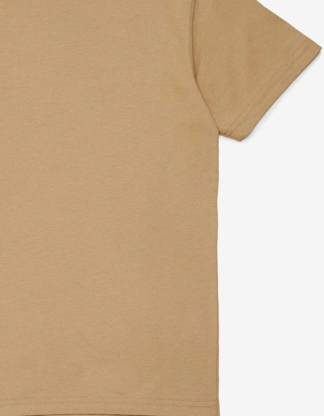Boys Logo Print T-Shirt in Beige