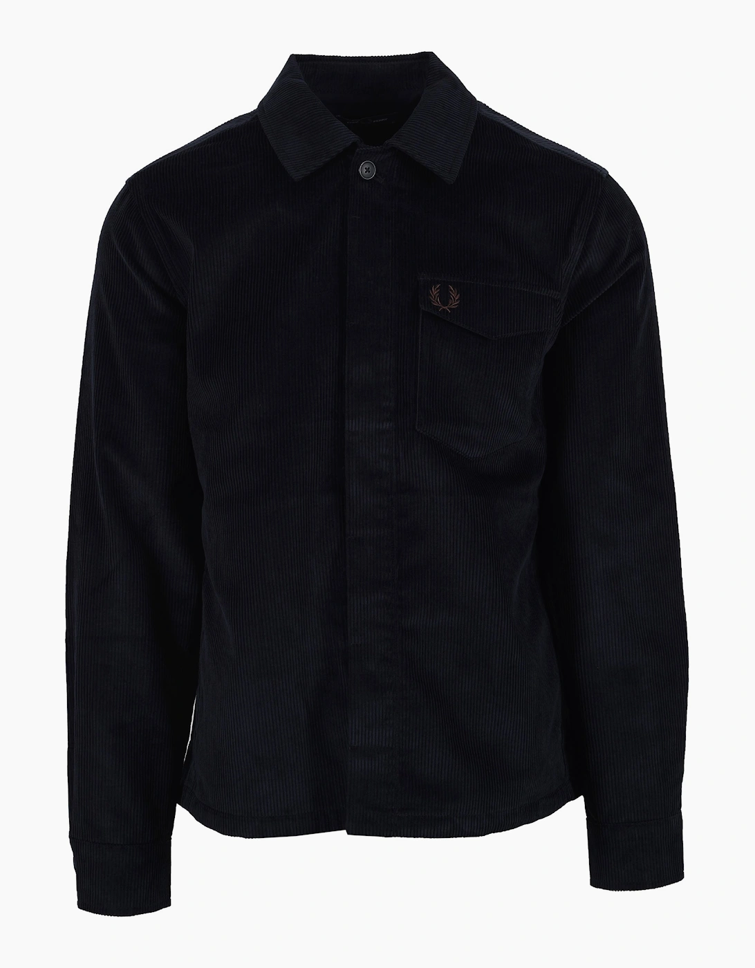 Men's Fred Perry Corduroy Overshirt Navy - Size: SIZE xl