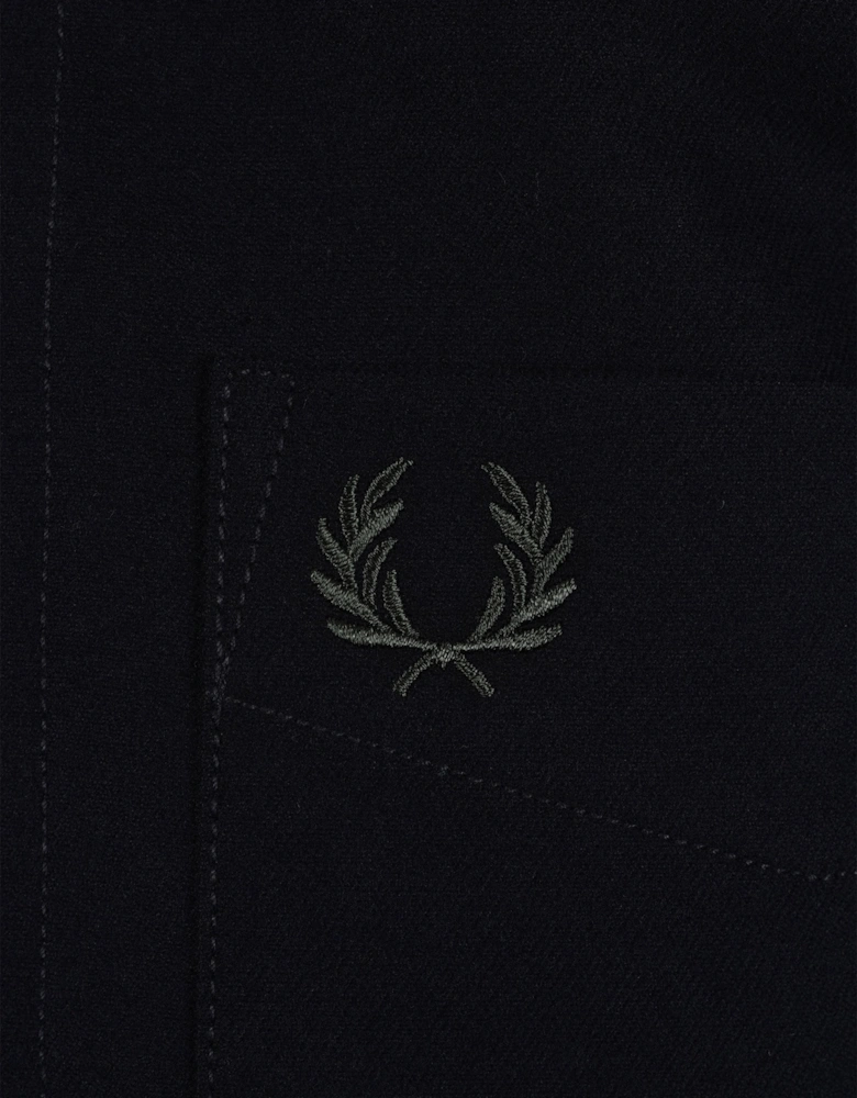 Brushed Twill Overshirt Black