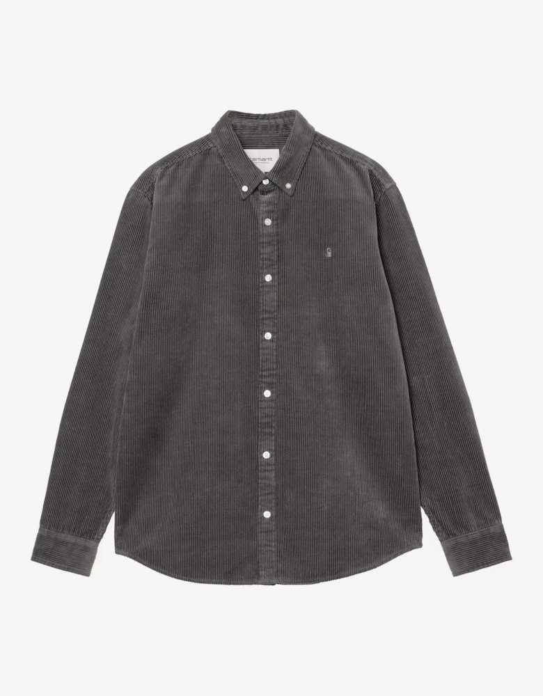 CARHARTT MADISON CORD SHIRT GRAPHITE