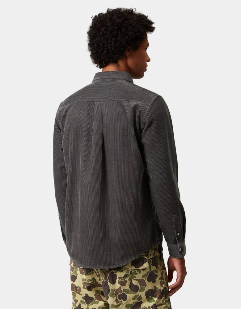 CARHARTT MADISON CORD SHIRT GRAPHITE