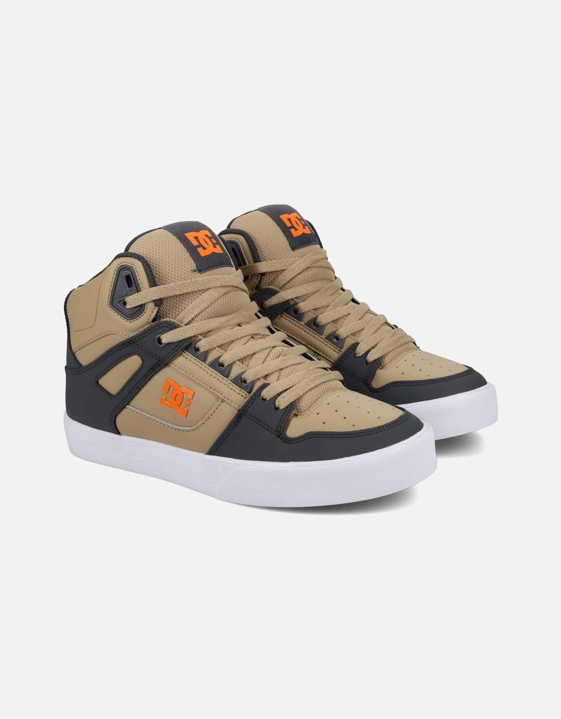 Mens Pure High Leather High Top Trainers, 2 of 1