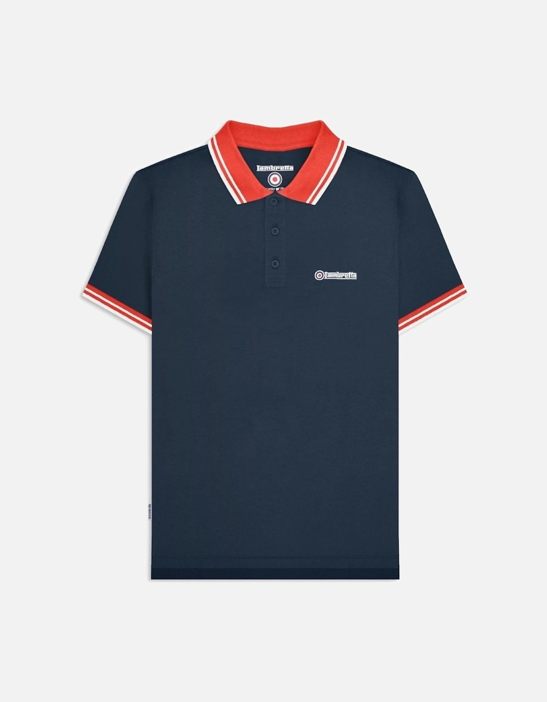 Mens Contrast Tip Short Sleeve Polo Shirt, 2 of 1