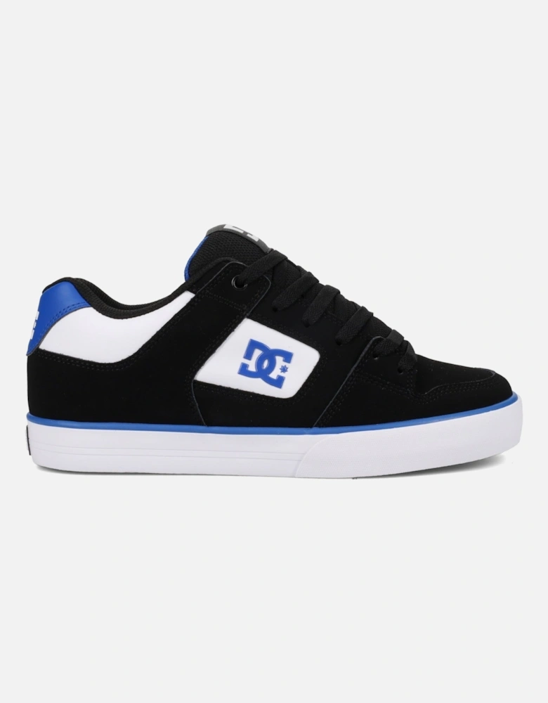 Mens Pure Leather Trainers - Black/Grey/Red