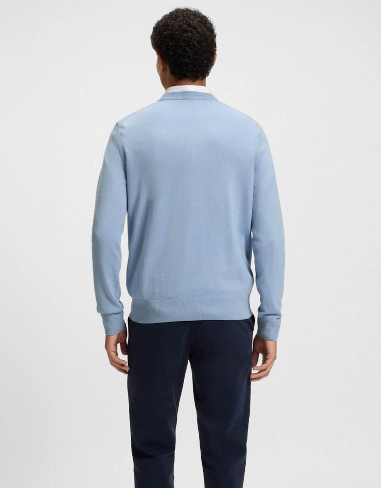 BOSS Orange Kanovano Mens Crew Neck Jumper - Open Blue 470