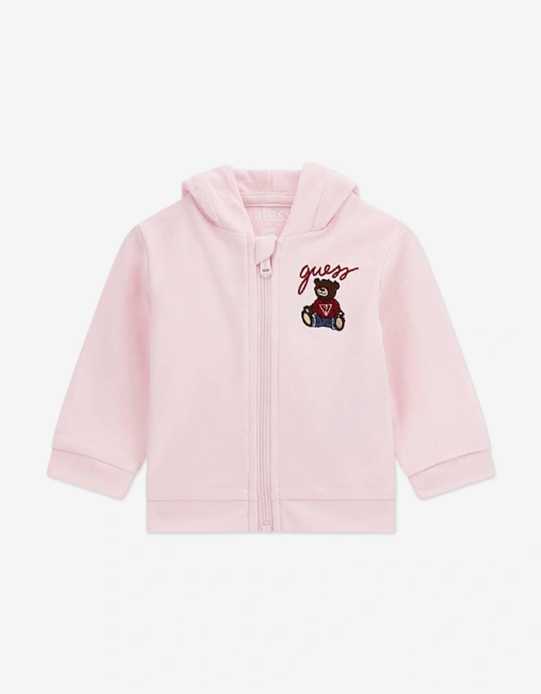 Baby Girls Teddy Bear Tracksuit Set in Pink