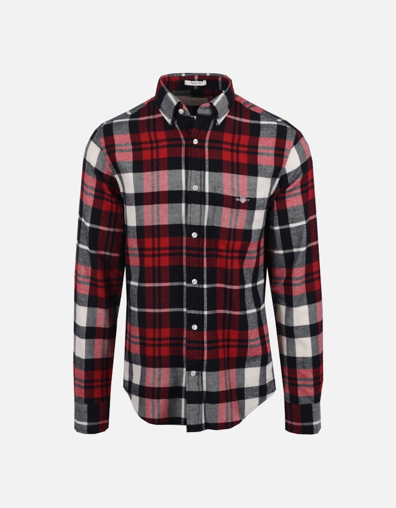 Flannel Check Shirt Ruby Red