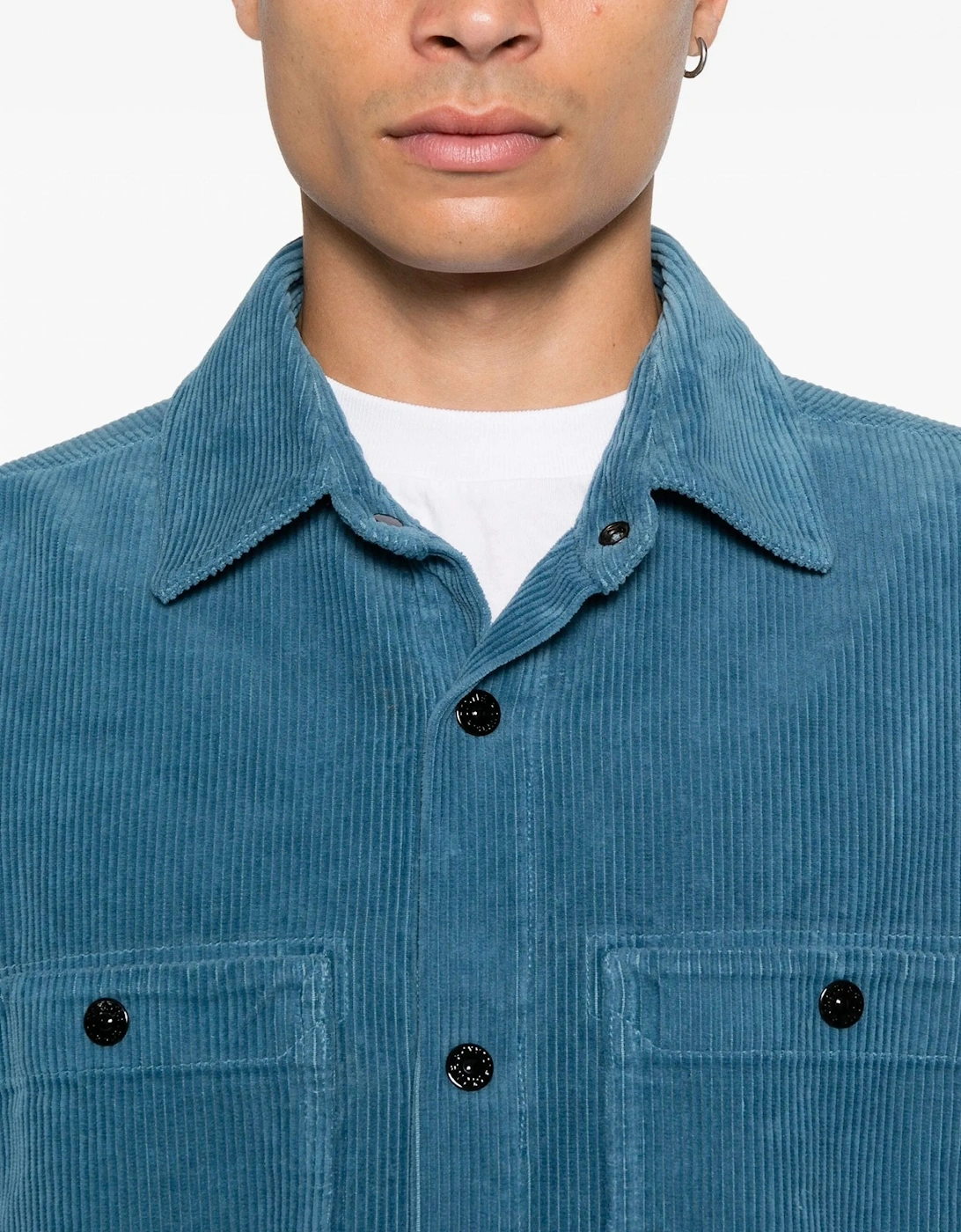 S0212 Corduroy Overshirt Blue